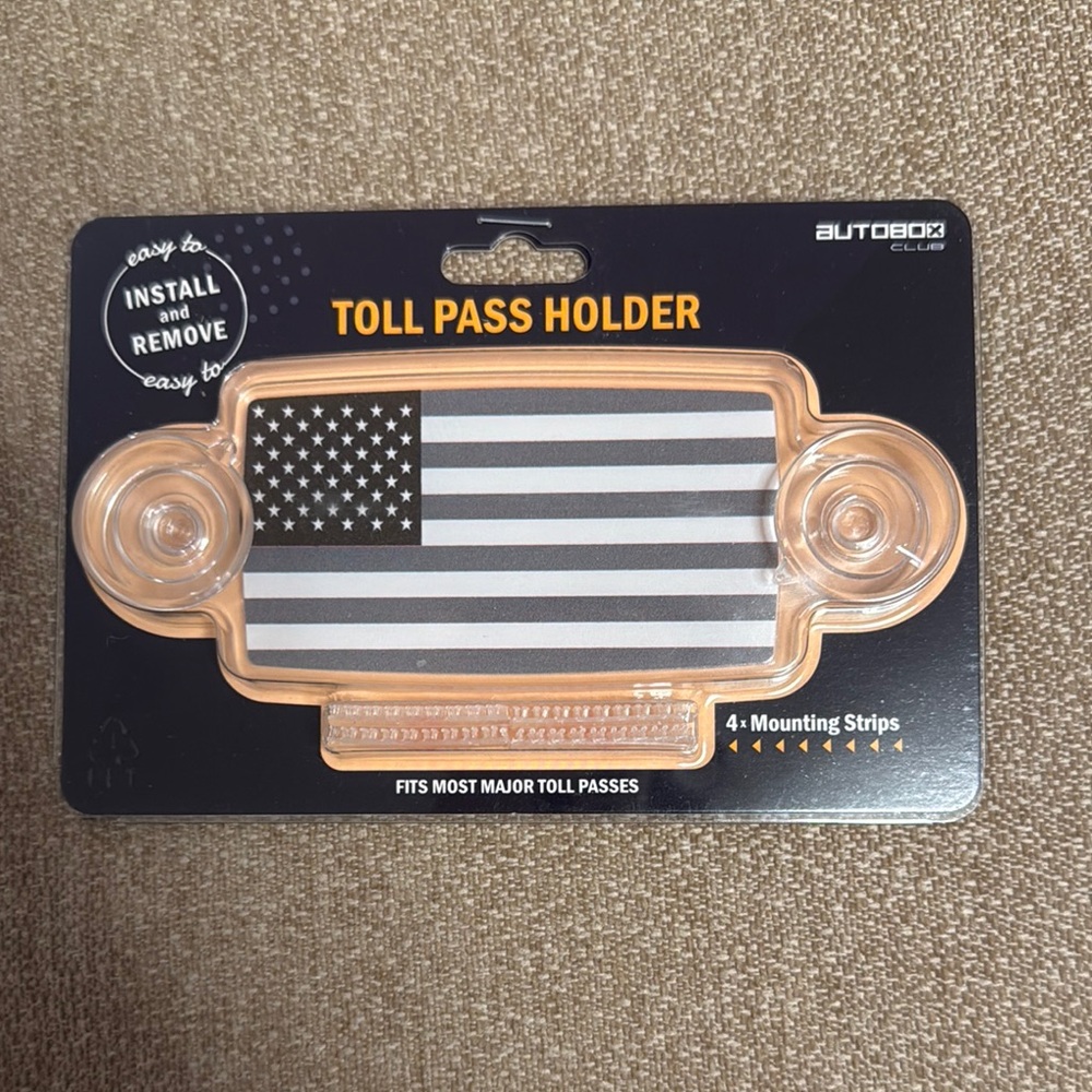Autobox Toll Pass Holder with American Flag